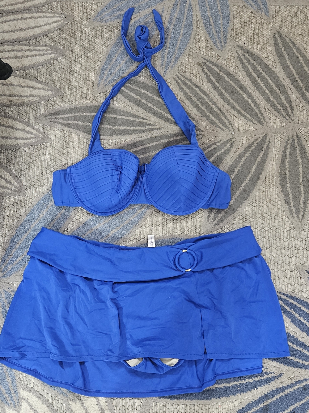 Cacique Vibrant Blue Swim Top & Skirt